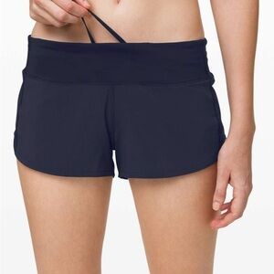 Lululemon Mid-rise Speed Up Shorts 2.5” Navy